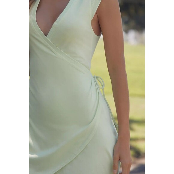 Daily Practice by Anthropologie Montauk V-Neck Mini Dress Wrap Beach S-P 271152 - Picture 3 of 9